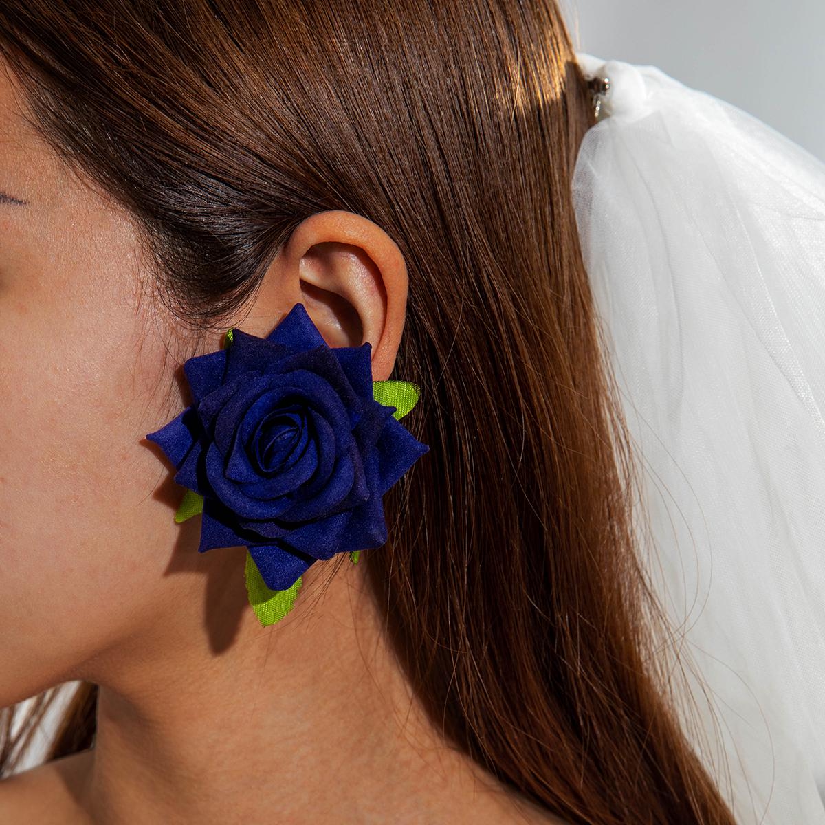 

Романтичный темперамент бархатные серьги-гвоздики с имитацией розы для женщин День святого Валентина Хэллоуин Подарки