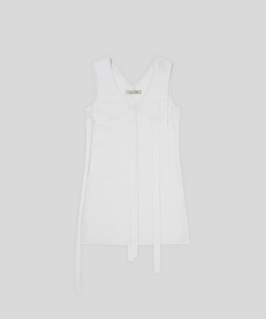 Loutaideu Sheer Layered Dress [White]