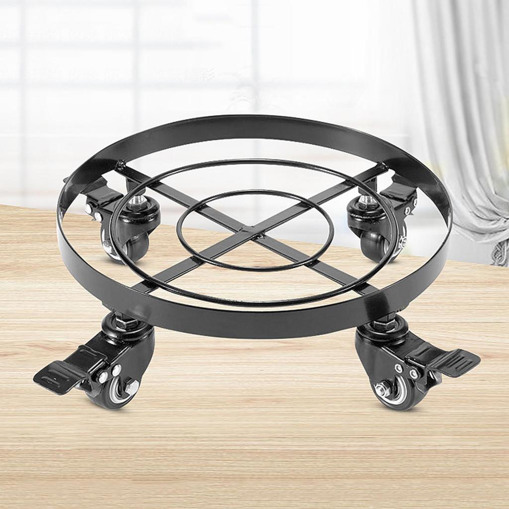 Outdoor Indoor Planter Caddy Mover with Swivel Wheels Round Flower Pot Stand Rack, No Scratches ,