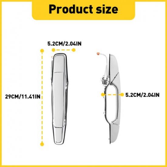 Door Handle For 2007-13 Chevrolet Silverado 1500 Chrome Front Left Outer EXV