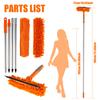 Extended Window Cleaning Tool Glass Cleaner Mop with Silicone Scraper Window Cleaning Brush Household Cleaning Tools
