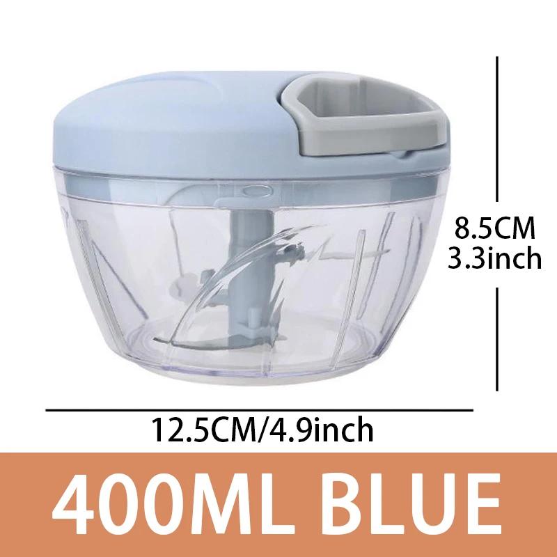 500/900ML Portable Garlic Chopper Manual Meat Mincer Garlic Tool Crusher Vegetable Onion Tool Kitchen Food Chopper Meat Chopper
