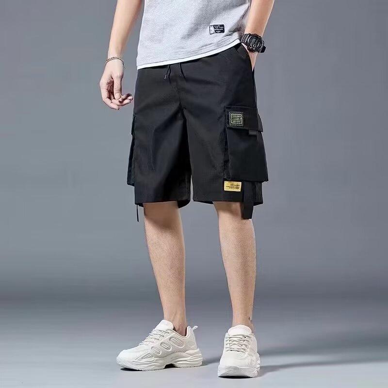 Summer American Black Work Shorts Men's Casual Mid-pants Loose Men's Five-point Pants