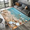 3D Seestern Strand Muschel Seestern Sand Teppich Teppich für Wohnzimmer Schlafzimmer Zuhause Sofa Dekoration Kinder Spielen Rutschfeste Bodenmatte