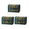 KX4B Antique Wooden Jewelry Storage Box Decorative Organizers For Home And Gift Presentation Lid Included