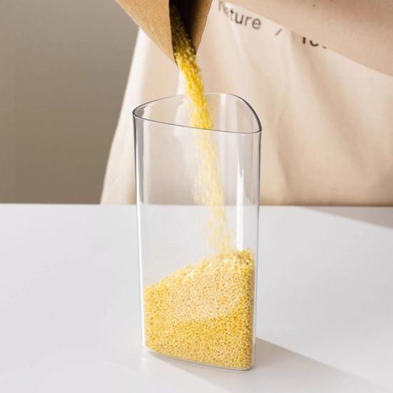 360-Degree Rotating Grain Dispenser Dry Food Storage Bin with Lids Cereal Dispenser with 6 Sealed Containers for Rice Flour Oats Pantry Countertop