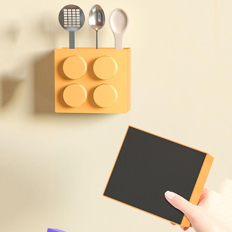 Building Blockas Refrigerator Magnetic Absorption Box Household Plastic Wrap Kitchen Storage Magnet Entry Door Storage Shelf
