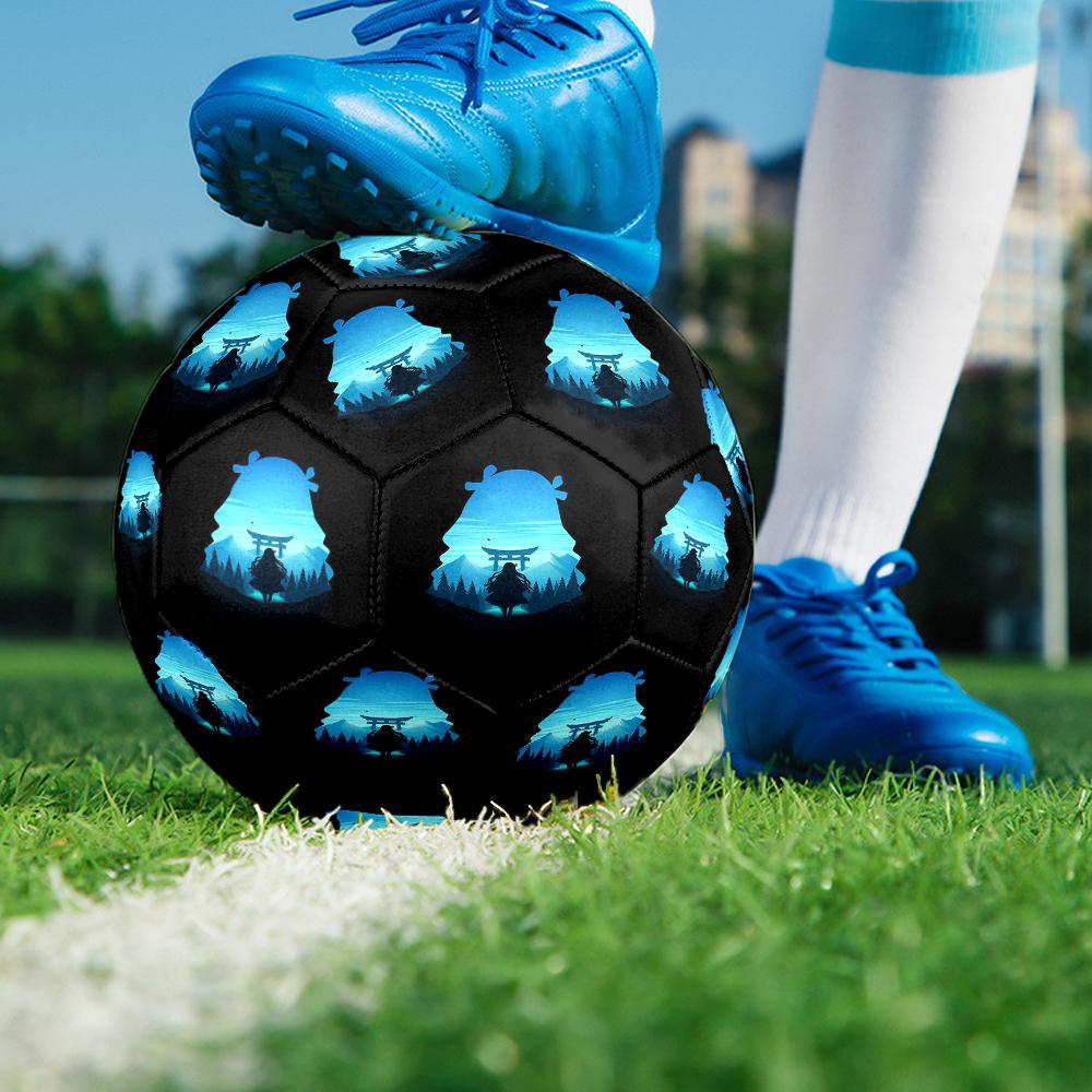 1pc Demon Slayer Kimetsu No Yaiba Football Soccer Ball Size 5 Indoor Soccer Ball Fashion Colorful  Backyard Game -Great For Sports Fans Gift HE5