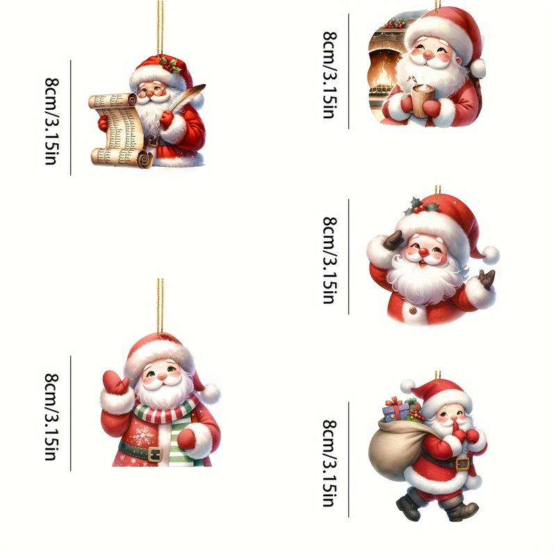 

Акриловая плоская подвеска в виде Санты на машину для трансграничной торговли Standard