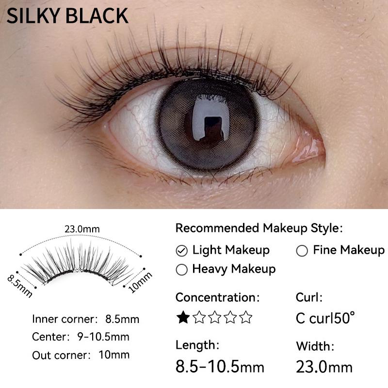 Soft Magnetic Eyeliner False Eyelash Extensions Kit Strip Clusters OEM ODM Beginner Friendly Supplier Private Label Natural&7.5-13.5mm
