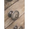 Boutons de meuble Rond Antik - Zamak laitonné - H.22mm - Blanc - Lot de 4