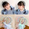 1 Pcs Pearl Hair Headband French Fairy Forest Style Ribbon Hair Accessory Women's Tied Hair Headband New Model