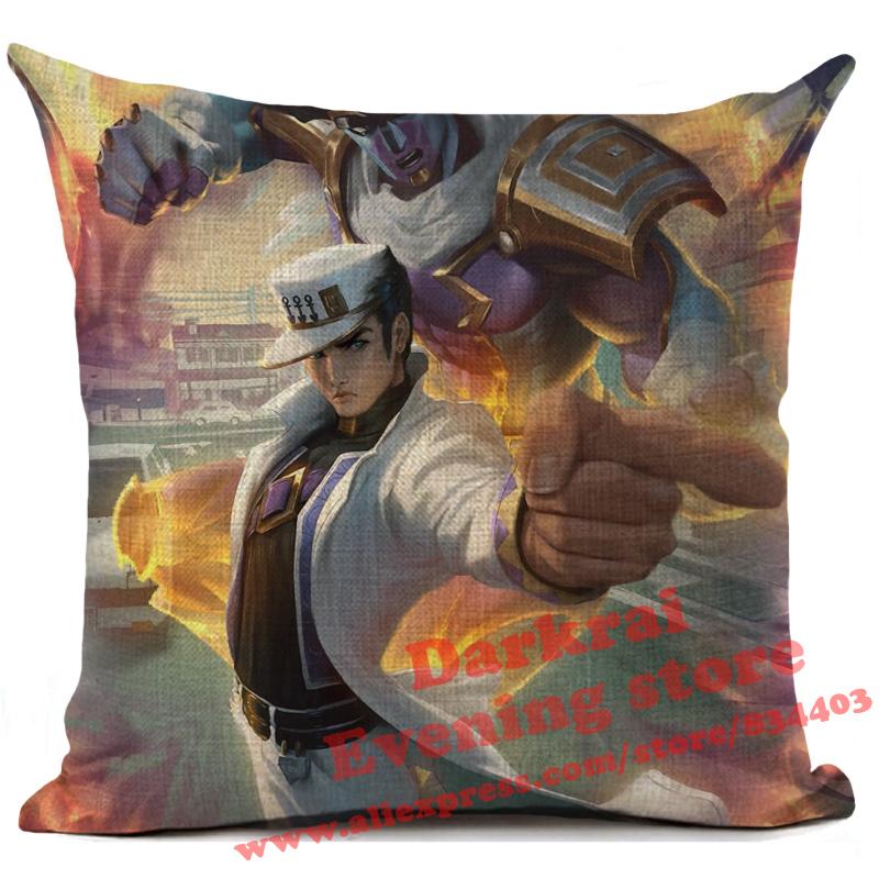 Jojos Bizarre Adventure Japanese Harajuku Manga Cushion Cover Living Room Sofa Square Throw Pillows Home Decoration Pillowcase