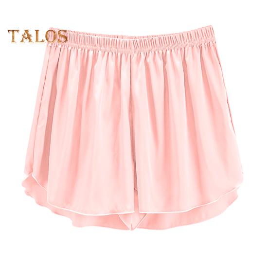 

Женские пижамные шорты для дома, эластичные оборки, подол, дышащие повседневные спортивные шорты для дома, йоги, повседневная одежда M розовый