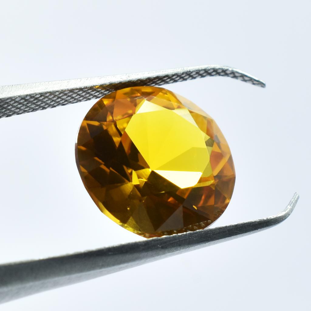 Round Cut 6.00 Ccrat NATURAL Sapphire CERTIFIED Stunning Yellow Loose Gemstone. SU-987