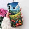 For Itel A48 6.1" Case Fashion Painting Soft Silicone TPU Black Cover For ITEL A48 itel a48 Popular Design Flowers Phone Cases