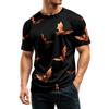 Men’s Casual Crew Neck Lightweight Breathable Short Sleeve T Shirt with Halloween Bat Print Loose Fit Comfortable Top