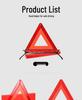 Compact Car-Mounted Reflective Triangle Emergency Warning Sign