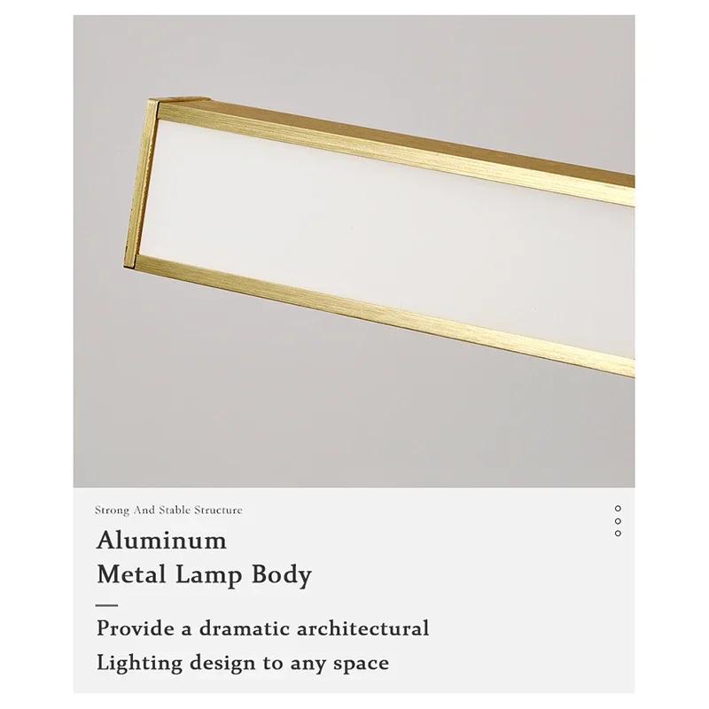 Lamp Modern Minimalist LED Chandelier ,Linear Kitchen Island Pendant Lighting For Dining Table Living Room Bedroom