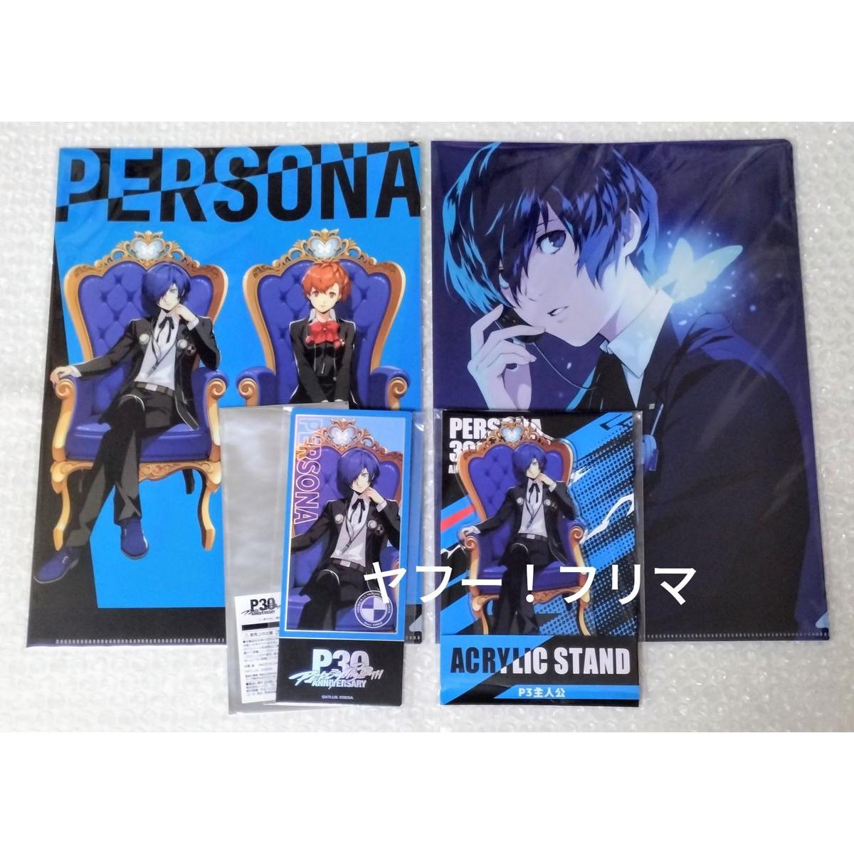 Used Persona Lawson collaboration acrylic stand ticket style card clear file fifs Persona 3 Osamu Yuuki Hamuko Acsta