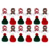 24Pcs Mini Christmas Knit Hat Scarf Set Compact Wine Bottle Covers Xmas Party Supplies Holiday Decorations Mini Knit Hat