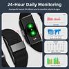 Sports Fitness Smart Bracelet Men Message Alert HRV Blood Oxygen Health Monitor IP68 Waterproof No Screen Smartwatch