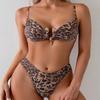 2025 Europäischer & Amerikanischer Leopardenmuster Sling Bikini - Damen Sexy Strand- & Thermalbad Bademode