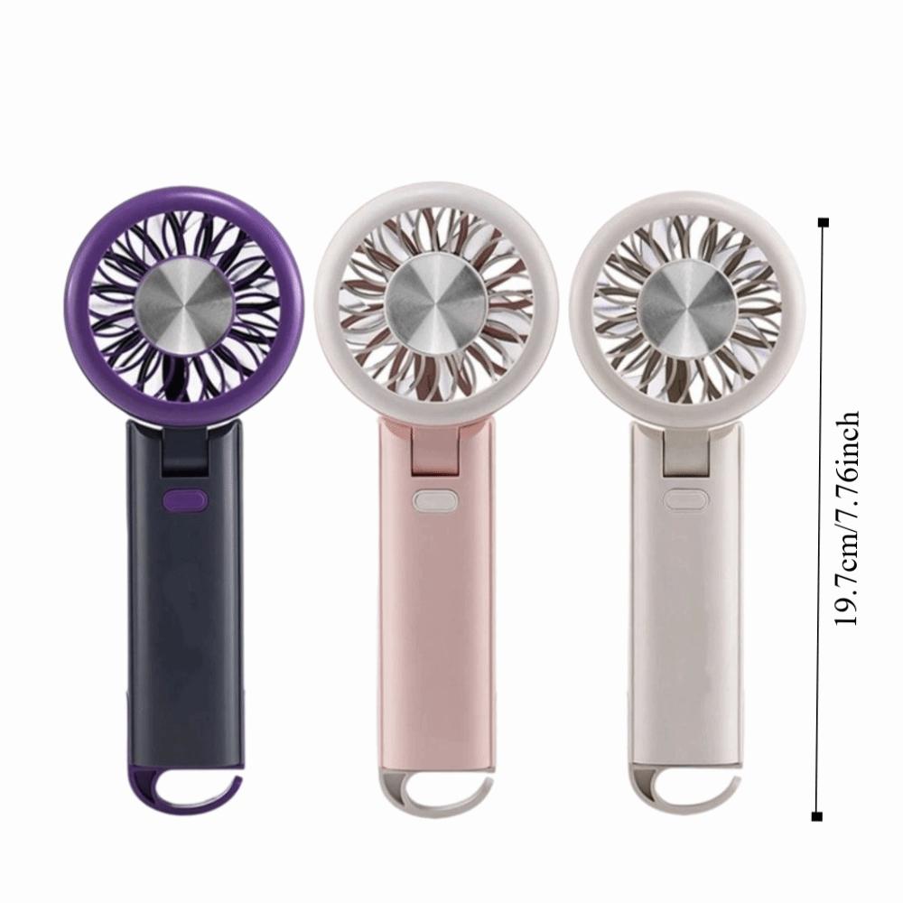 USB Rechargeable Handheld Fan Foldable Design Neck Hanging Fan Turbo Fan  Household Use