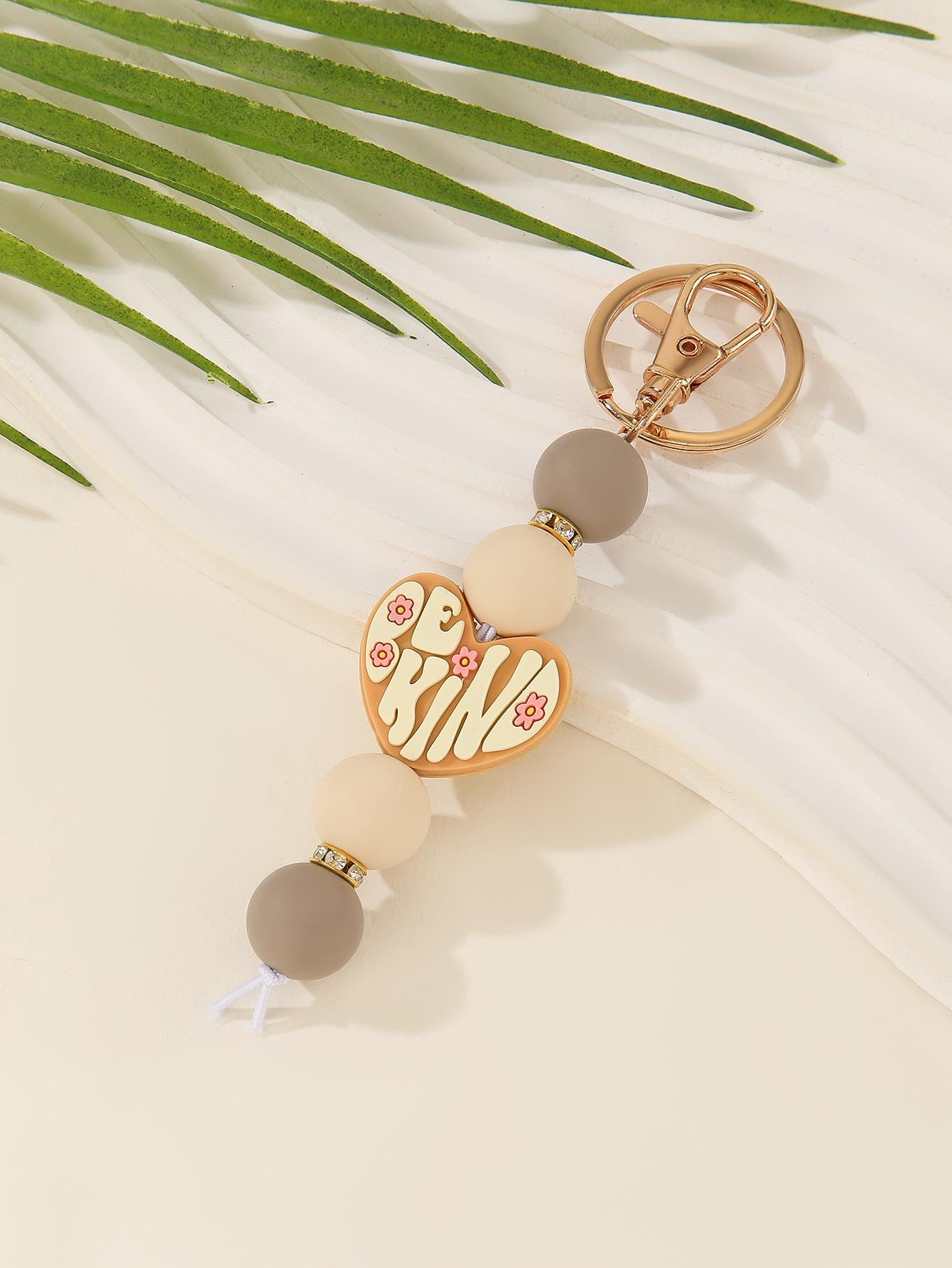 In-Stock Silicone Bead Tassel Bracelet Keychain Pendant