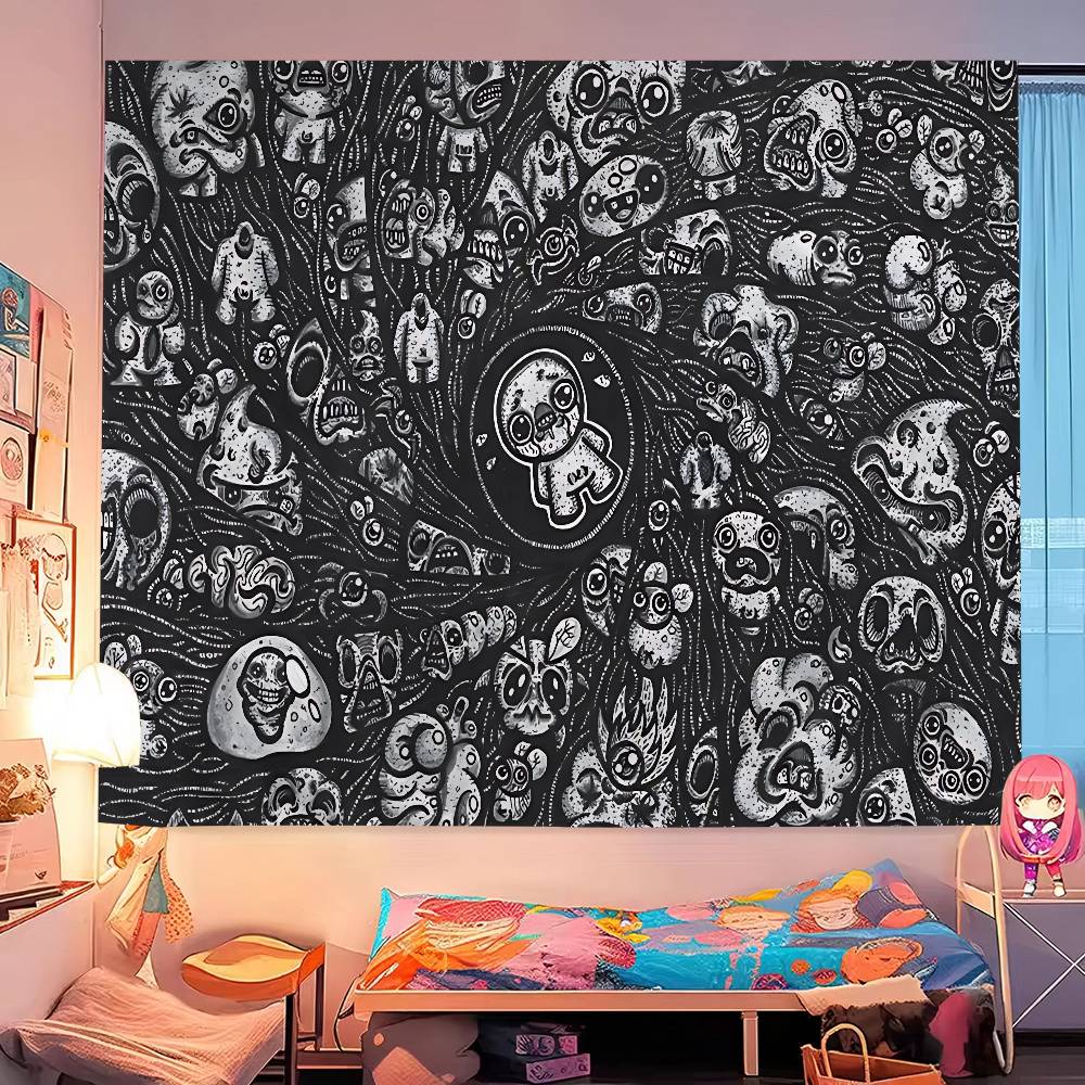 El Binding Of Isaac Tapiz de Pared Grande Impreso Decoración para Colgar en la Pared Decoración del Hogar Manta