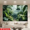 2D Lush Jungle Garden Backdrop Photography Background Banner