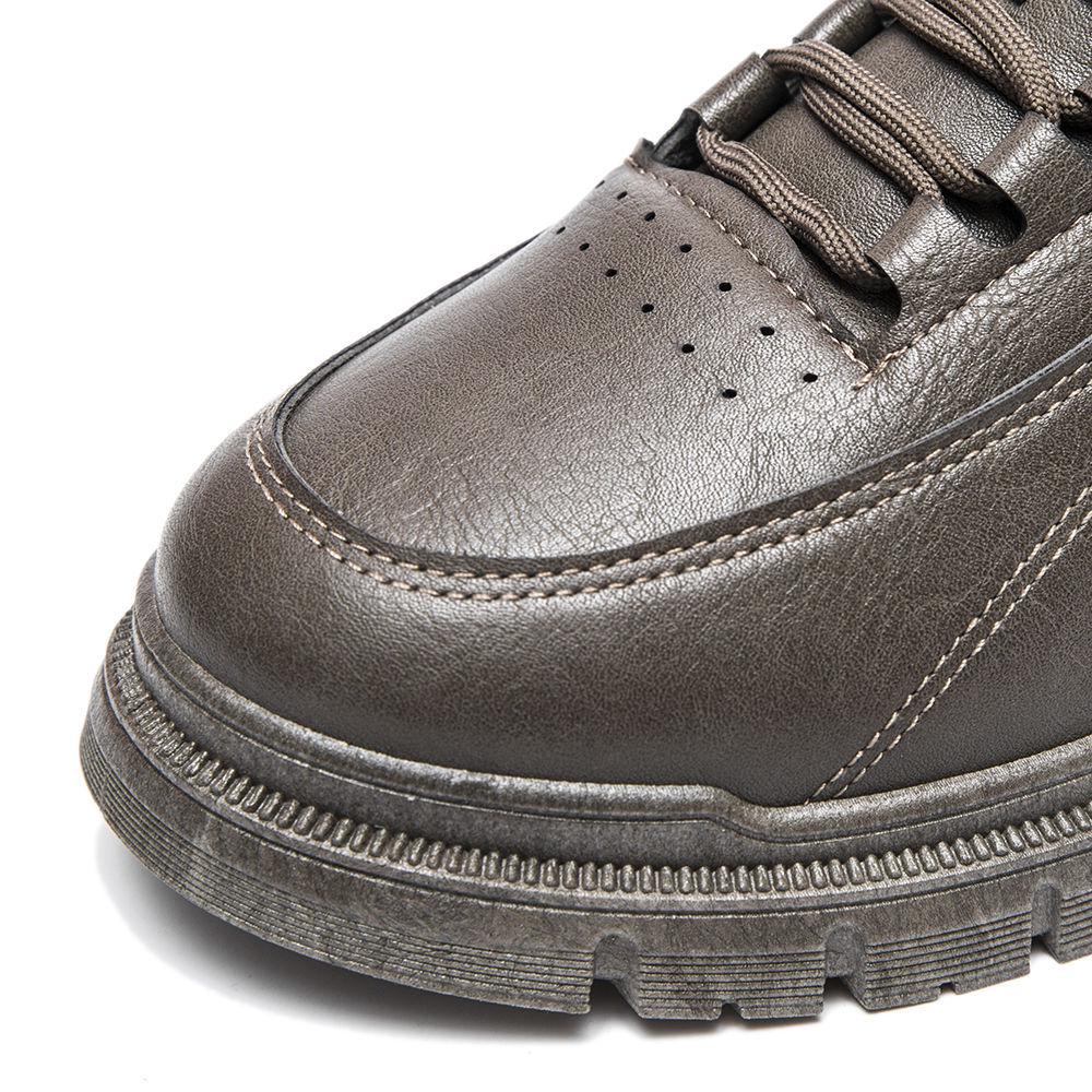 Herr Vattentäta Retro Läder Martin Boots - Stiliga, Casual, Allround Skor