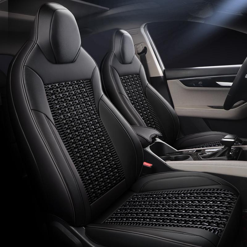Jiayue A5 Universal Leather Ice Silk Seat Cushion for All Seasons, Full Surround, 5-Seater