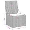 Garden Storage Box Gray 291 L Poly Rattan