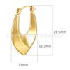 The Same Oval Pointed Hollow Earrings, Textured Premium Versatile Women's Ear Buckles 18k Gold Electroplating Spot