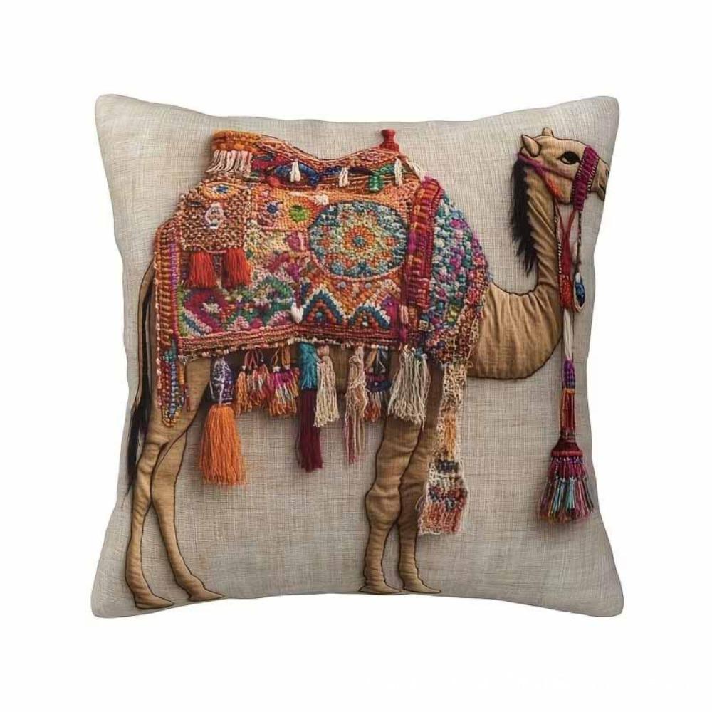Sofa Pillow Pillowcase Skin-friendly Short Plush Cute Animal Cat Pillow Cover Living Room Cushion Cover Without Core
