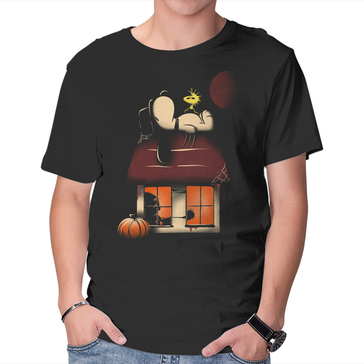 Unisex Crew Neck T-Shirt House Of Horrors Graphic Short Sleeve Casual Tee XXXL