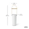 Umbra Bellwood Toilet Paper Stand Holder with Extra Storage Holds 3 Rolls Compartment,