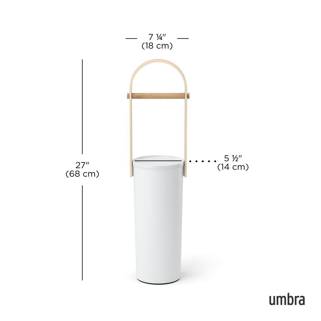 Umbra Bellwood Toilet Paper Stand Holder with Extra Storage Holds 3 Rolls Compartment,