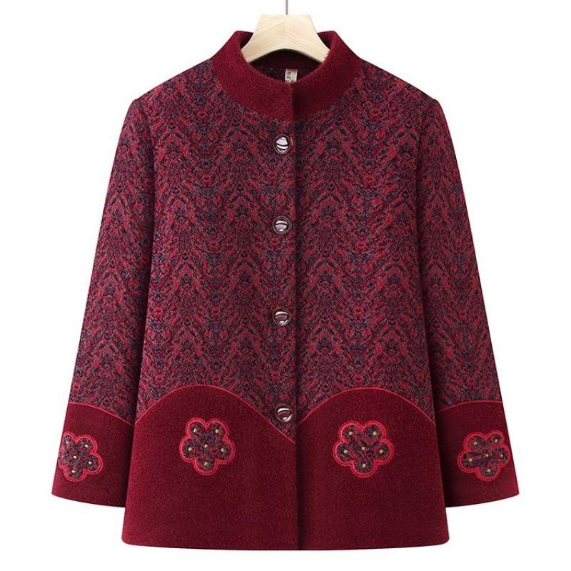 Winter coat Women's imitation mink coat Fleece thick clothes Old lady thermal top