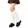 1 pair Stretchy Fit Furry Boots Cover Thickened Leg Warm Socks Vintage Fur Leg Warmer  Women Girl