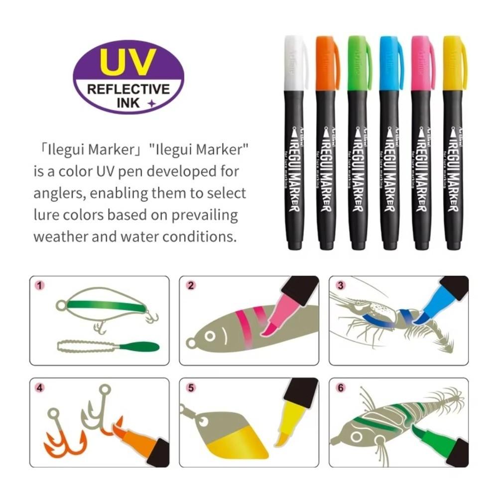 UV Reflective Lure Marker Pen DIY Paint Fishing Paint Marker Fishing Bait Paint  Outdoor Fishing