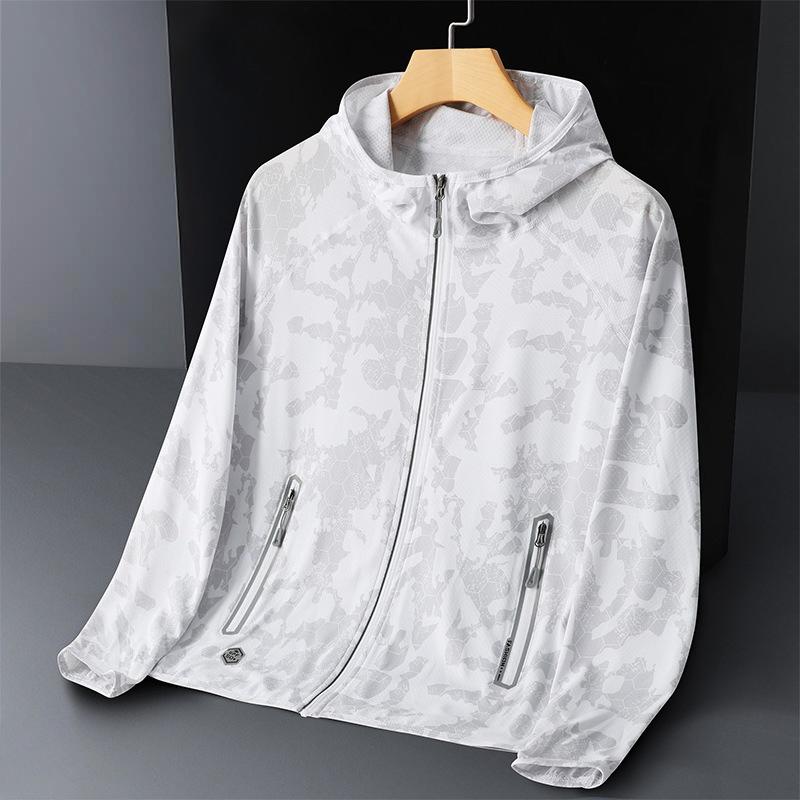Women’s UPF50+ Sun Protection Jacket Camouflage UV Protection Lightweight Breathable Outdoor Windbreaker Summer Sun Hoodie M
