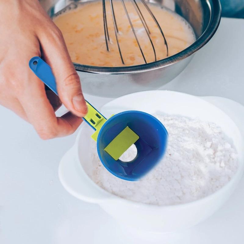 Durable PP Material Mess-Free Protein Powder Scoop - Sliding Funnel for Milk & Supplements, Kitchen Gadget for All Occasions