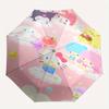 Hello Kitty,Sanrio Characters Automatic Folding Umbrella Simple 8 Rib Design, Bright Cartoon Pattern, Durable Iron Frame, Suitable For Trave