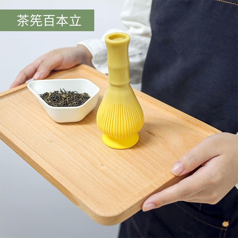 Matcha aus ABS Tee Teezeremonie Werkzeug für Matcha Besen, Kunststoff, Chasen, Besen, (Gelb)