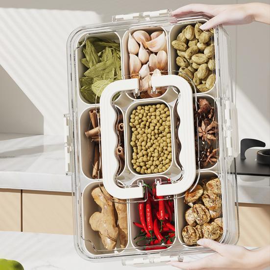 Snack Box Container with Multiple Compartments BPA Free Transparent Lid Design