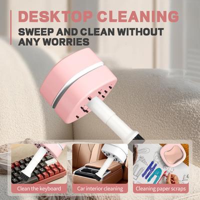 Mini Portable Handheld Desktop Cleaner for Students Rubber Keyboard & Grey Paper Cleaning USB/Battery Powered Models Available
