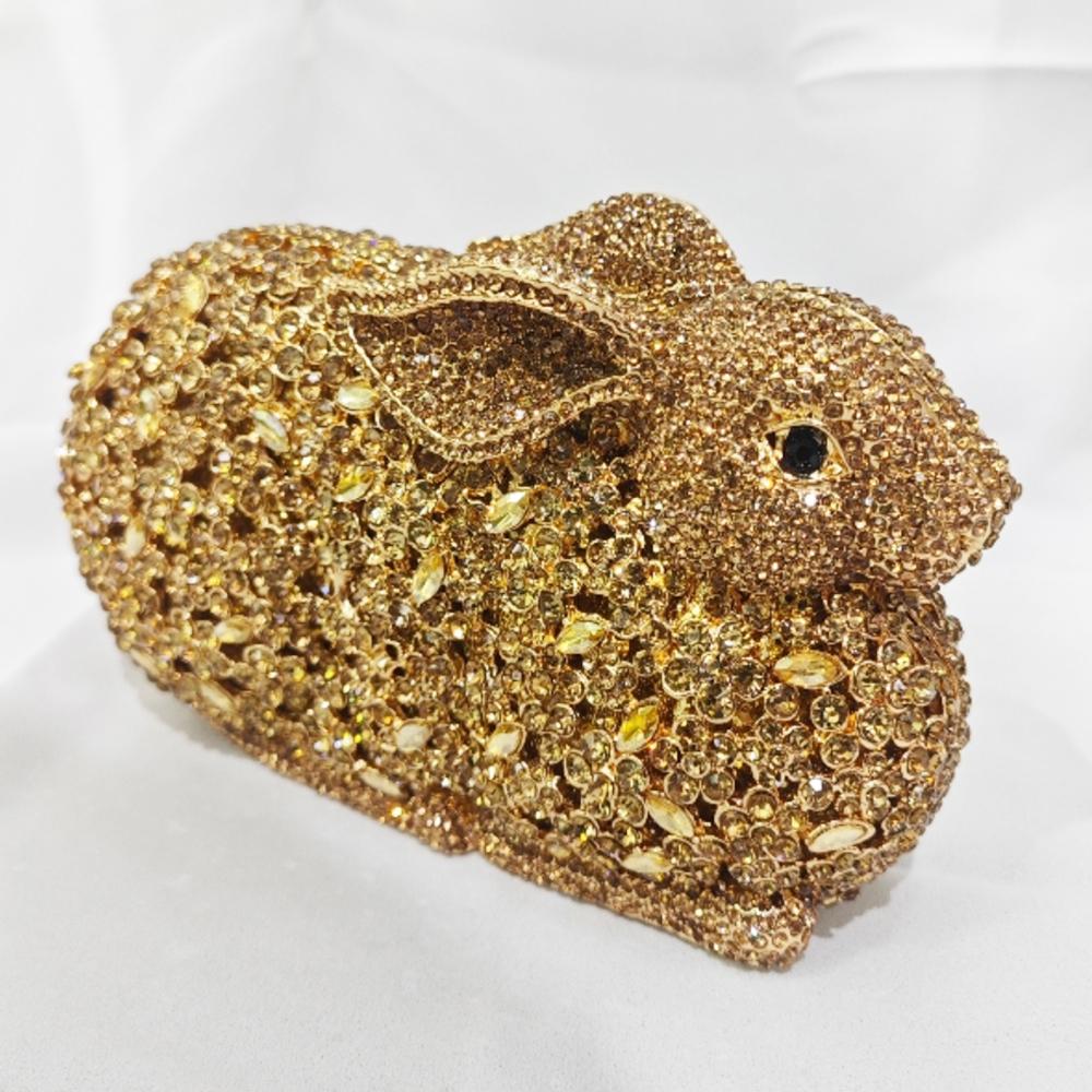 

Women Crystal Clutch Evening Purse 16 Colors Rabbit Shape Blue/White Crystal Ladies Bridesmaid Clutches And Diamond Rhinestone 18cmX10.5cmX6cm