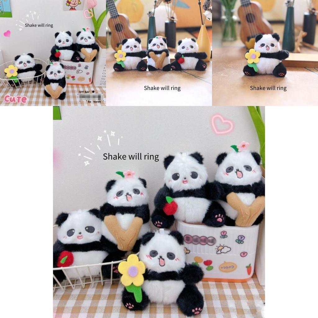 Adorable Panda Plush Keychain Toy With Cute Sounds Perfect For Backpacks And Accessories